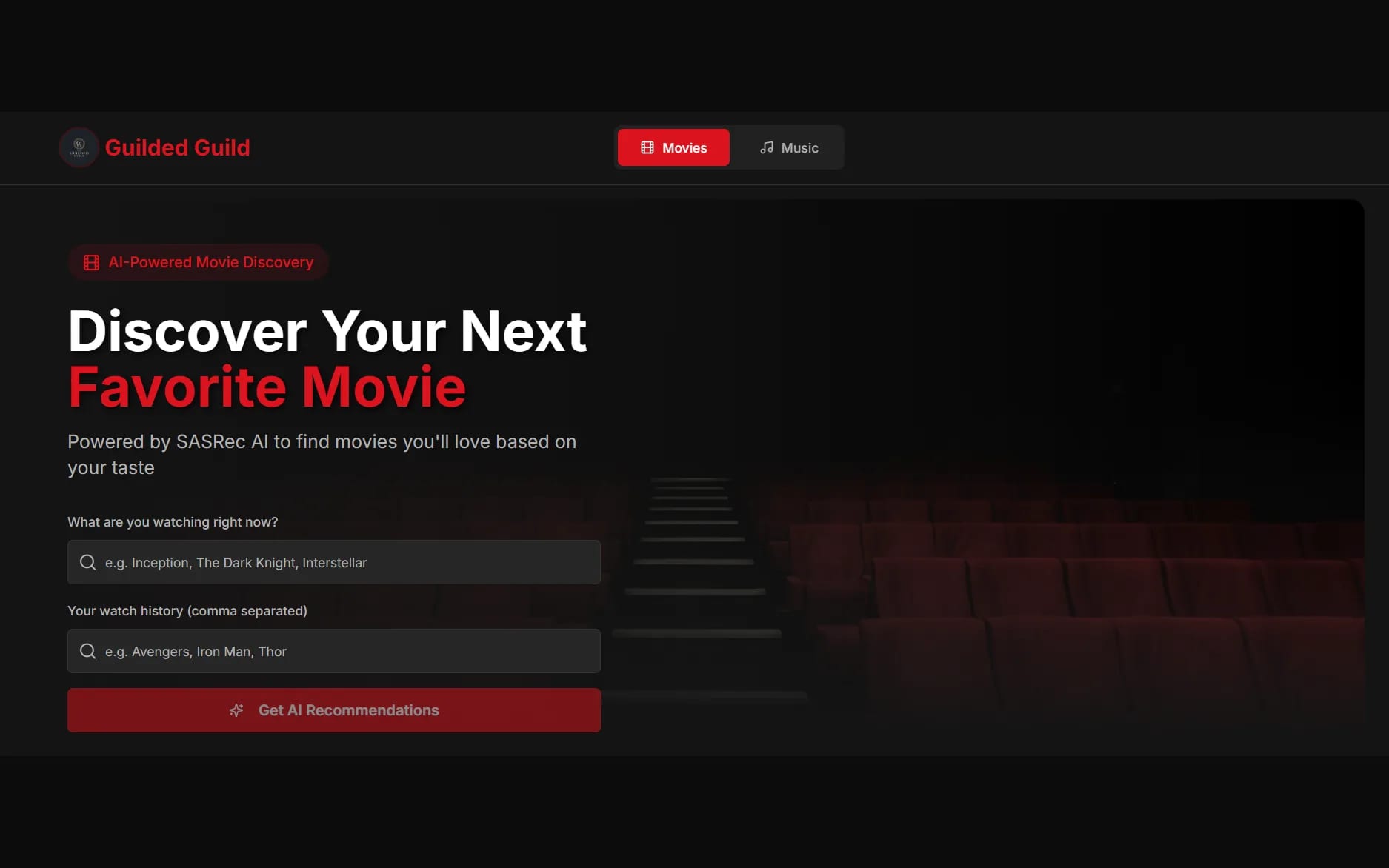 Content Recommendation Engine — The ask: what you are watching now, and what you have watched before.